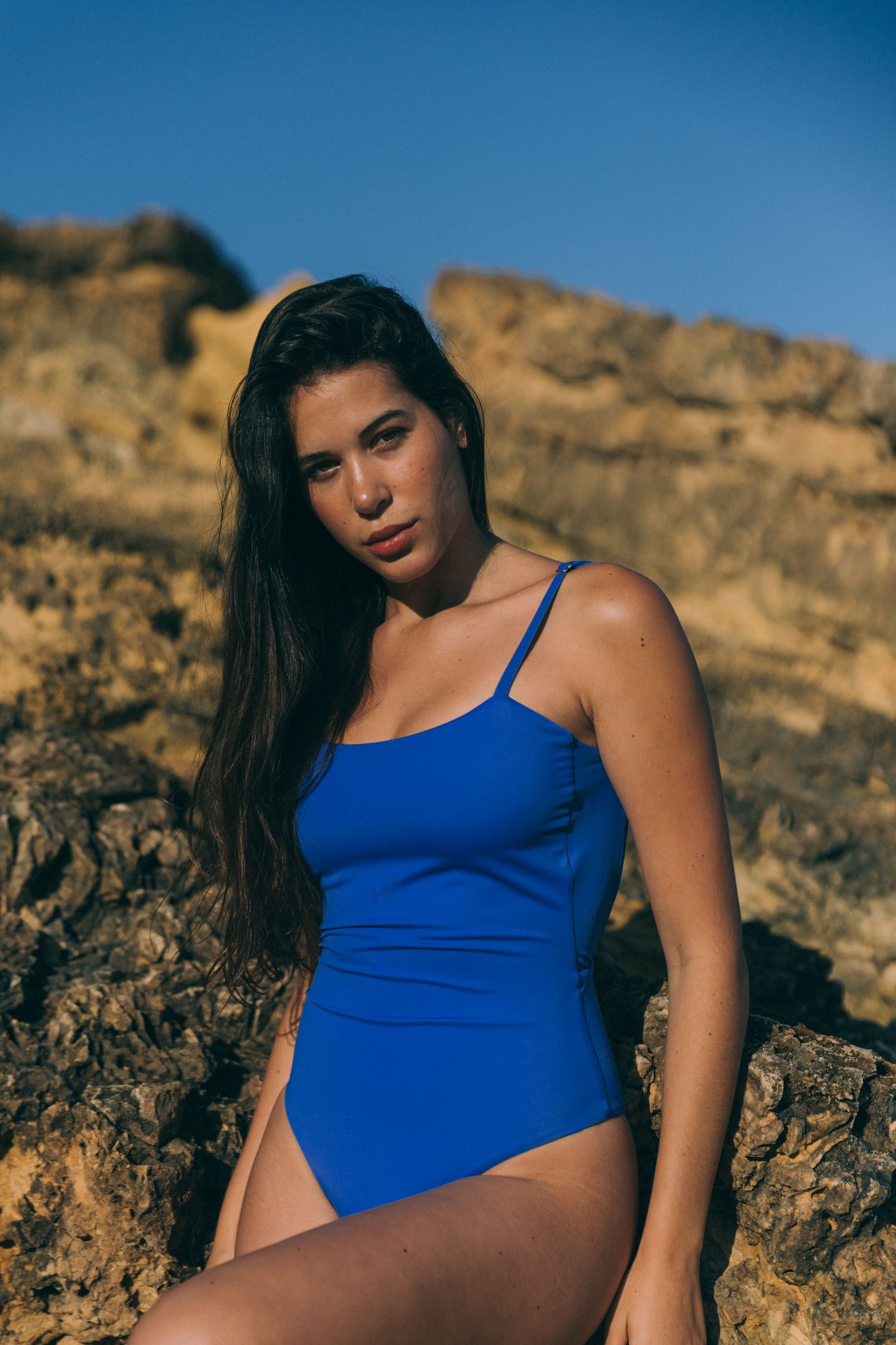 Sustainable Swimwear Swimsuit - Ella in Sea Blue