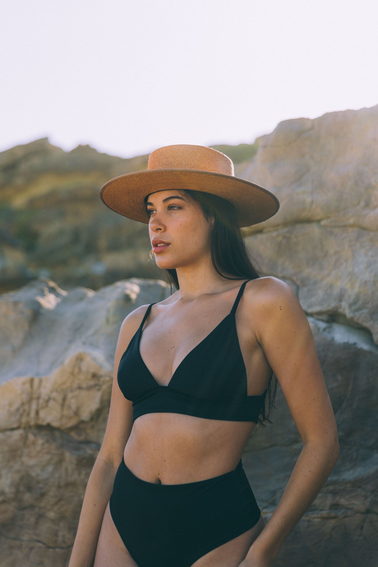 Sustainable Swimwear Top - Harper in Timeless Black