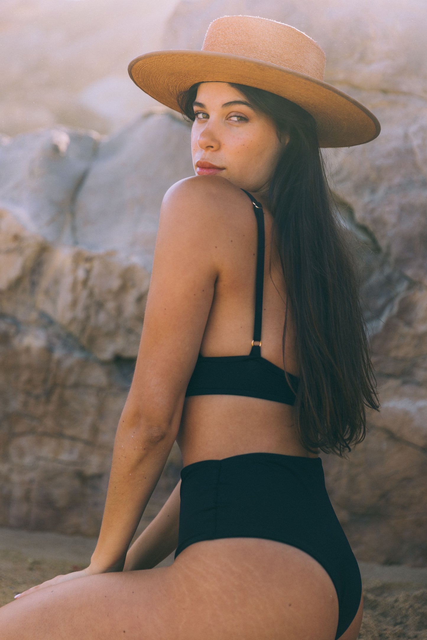 Sustainable Swimwear Top - Harper in Timeless Black