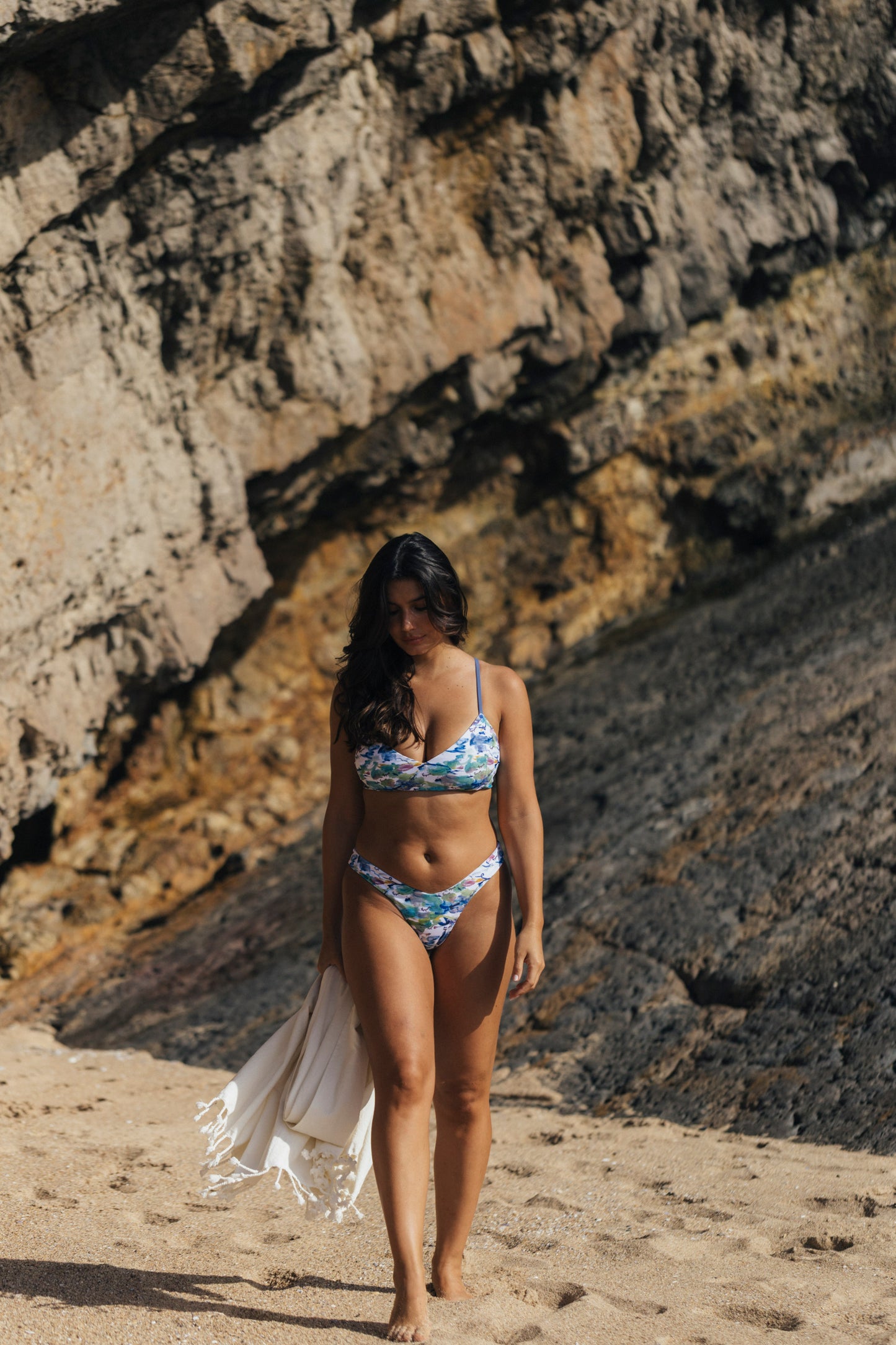 Sustainable Swimwear Bottom - Aria in Reality print