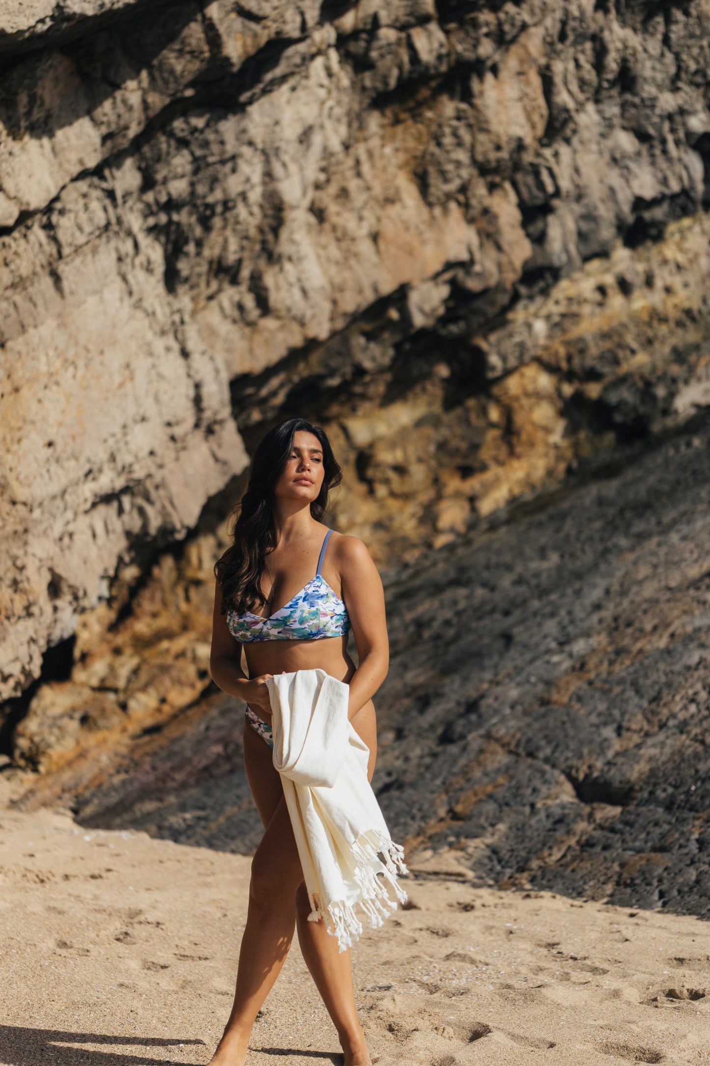 Sustainable Swimwear Top - Maya in Reality print