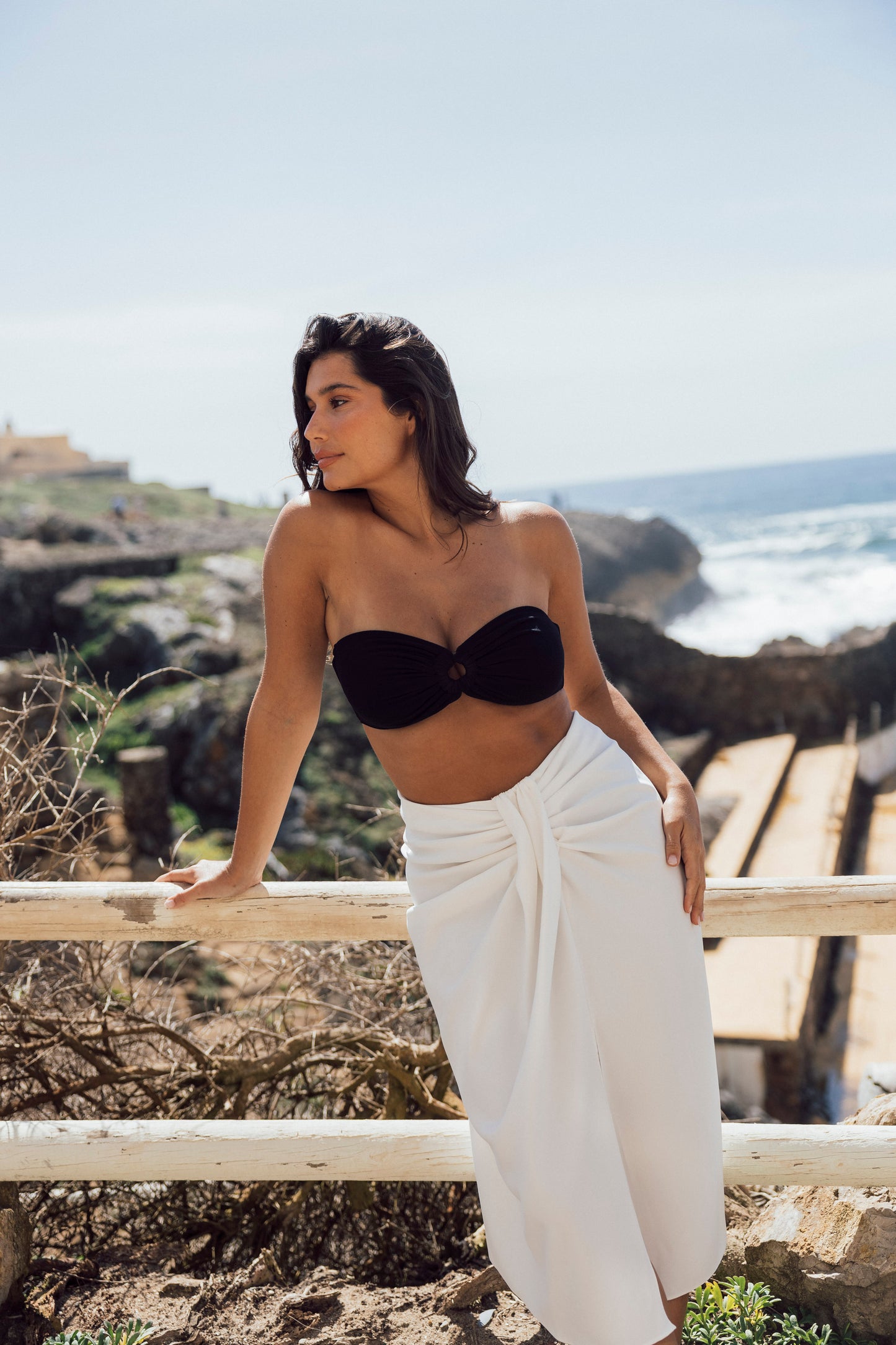 Sustainable Swimwear Top - Chloe in Black