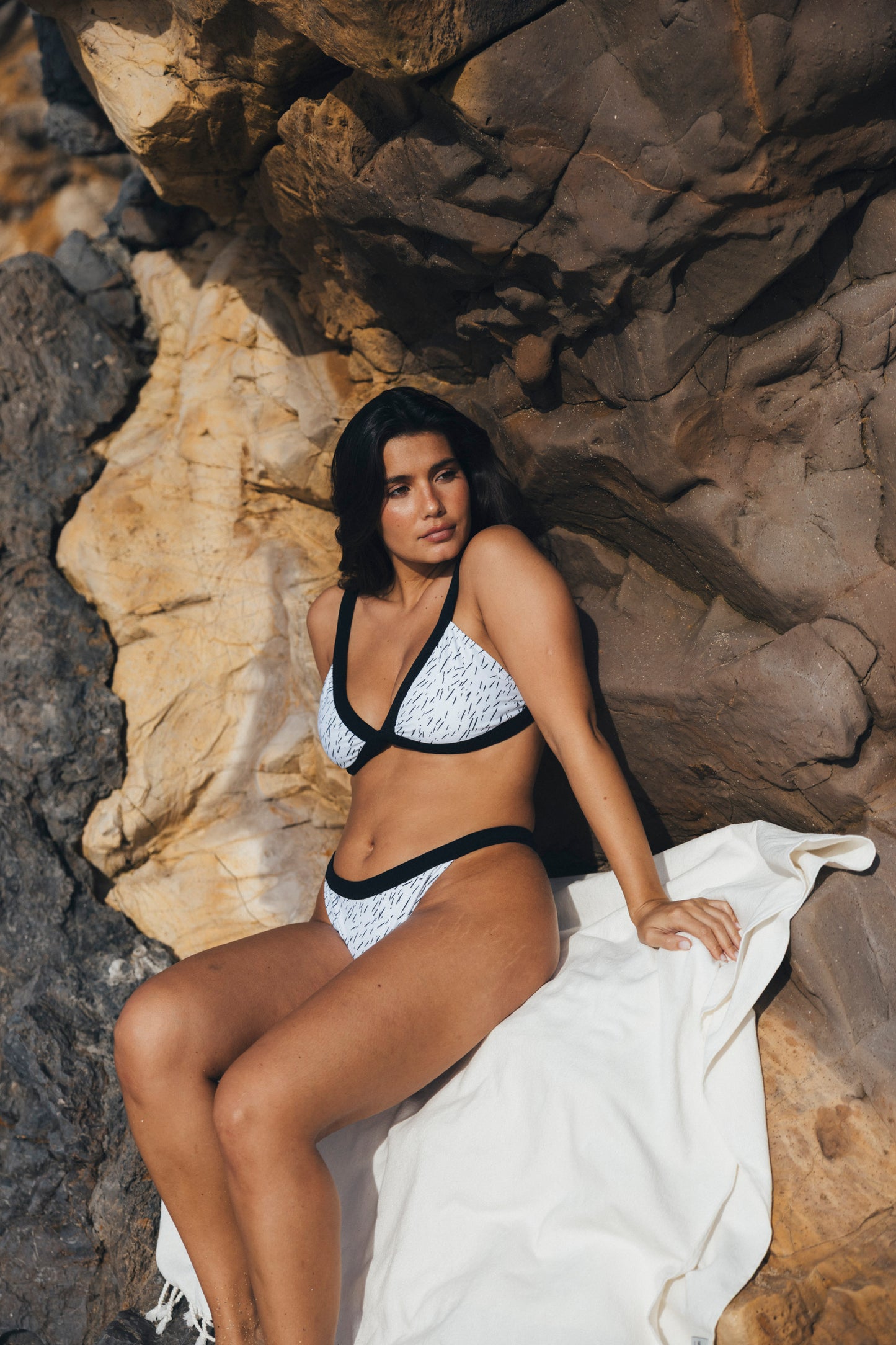 Sustainable Swimwear Top - Florence in Chuva print