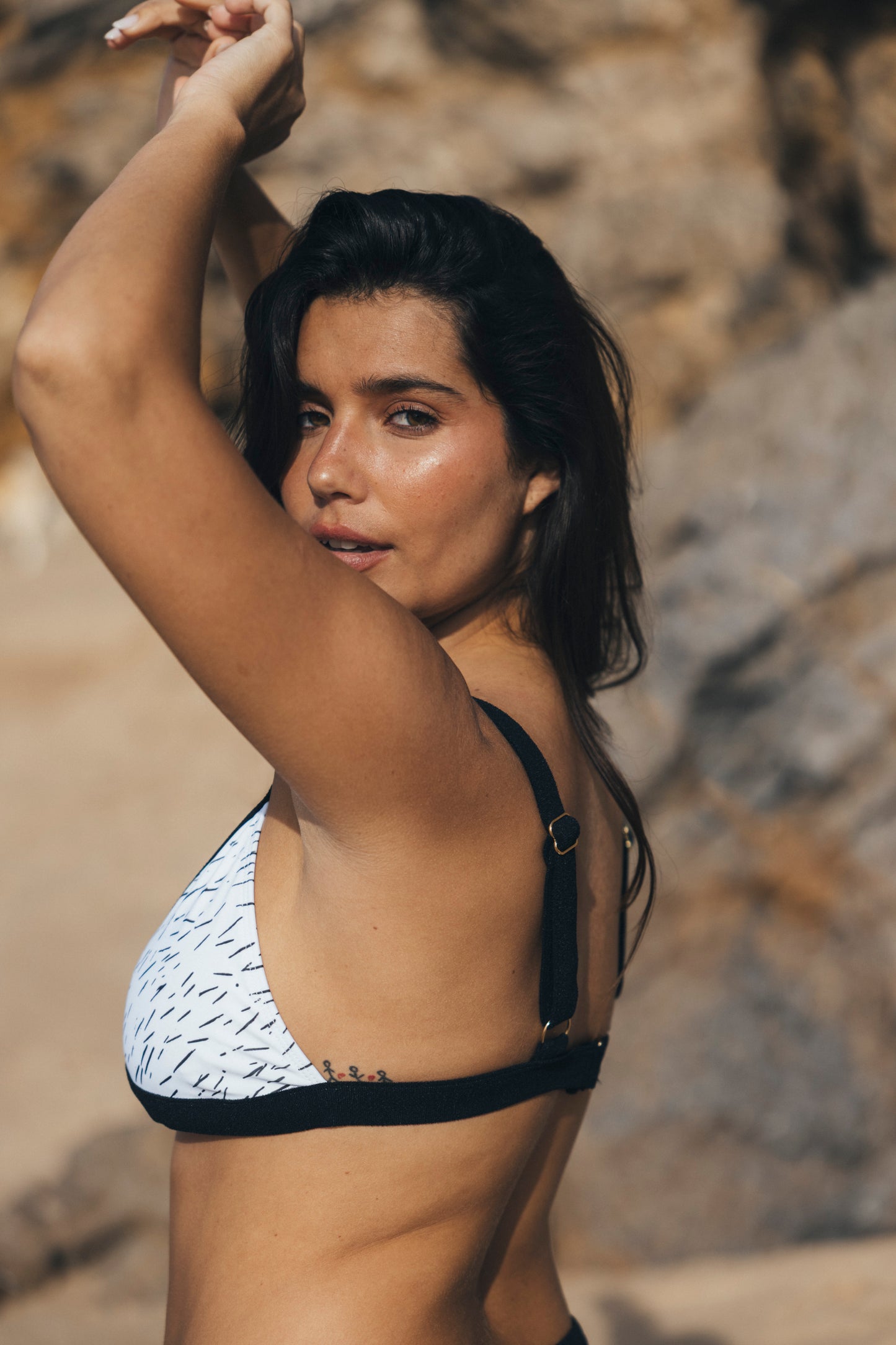 Sustainable Swimwear Top - Florence in Chuva print