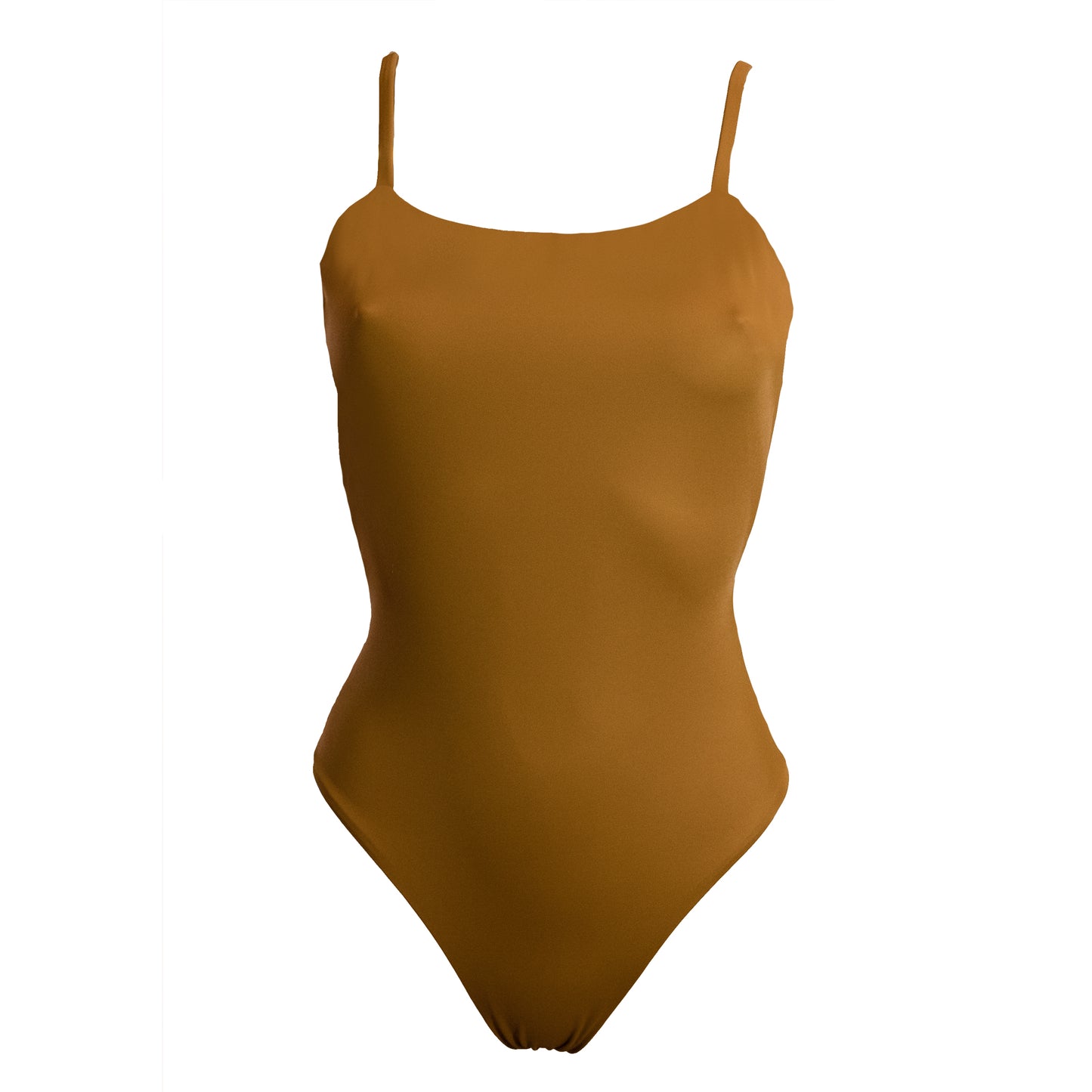 Sustainable Swimwear Swimsuit - Ella in Golden Brown