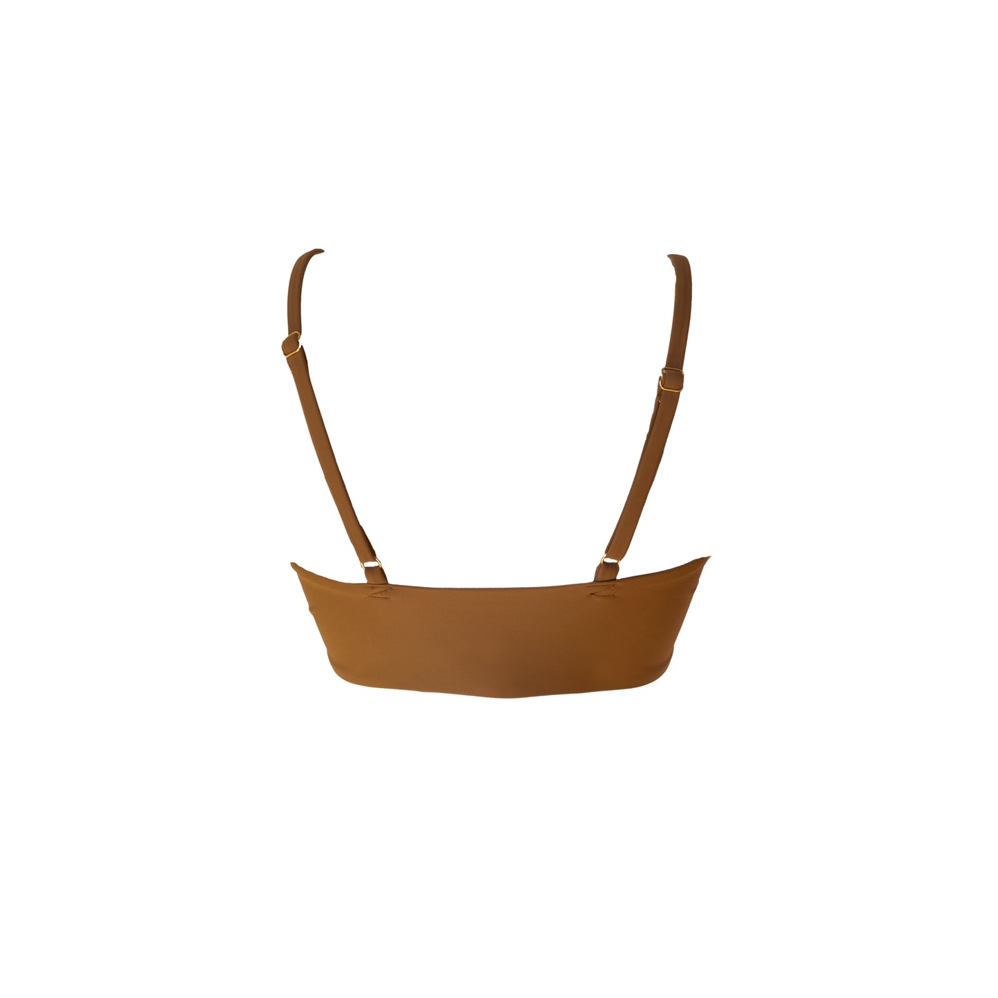 Sustainable Swimwear Top - Ivy in Golden Brown