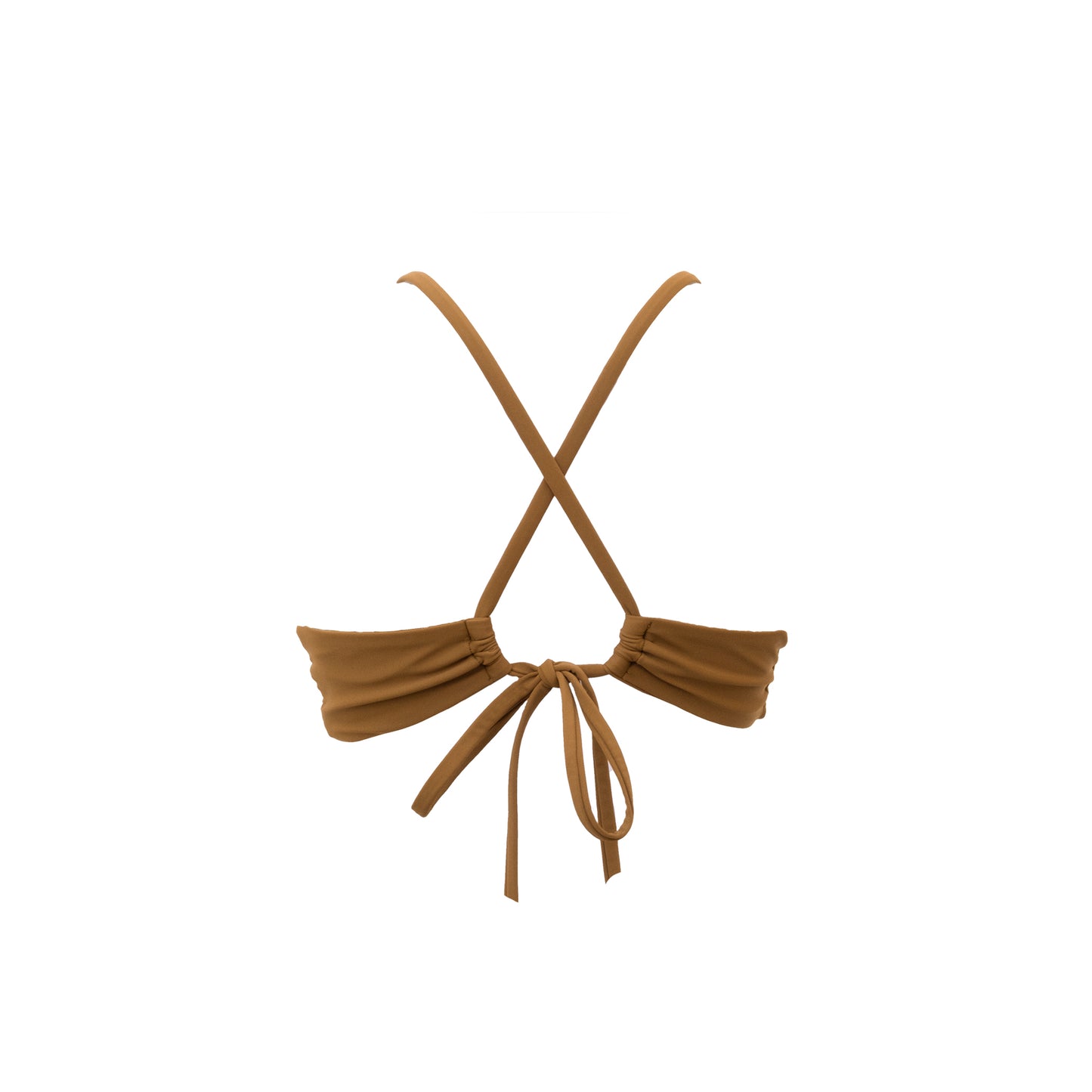 Sustainable Swimwear Top - Maya in Golden Brown