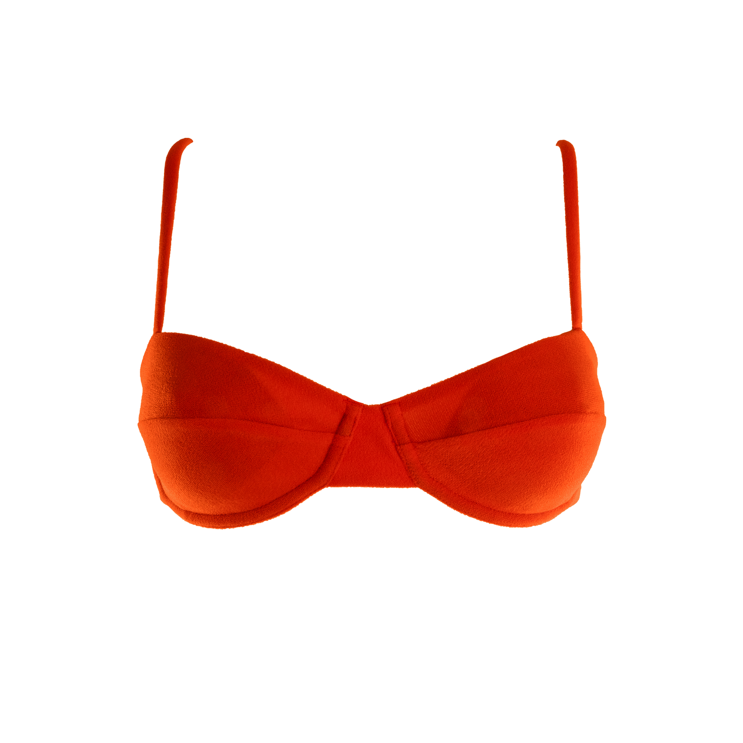 Sustainable Swimwear Top - June in Red-Orange