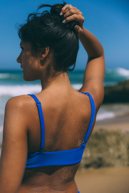 Sustainable Swimwear Top - Ivy in Sea Blue