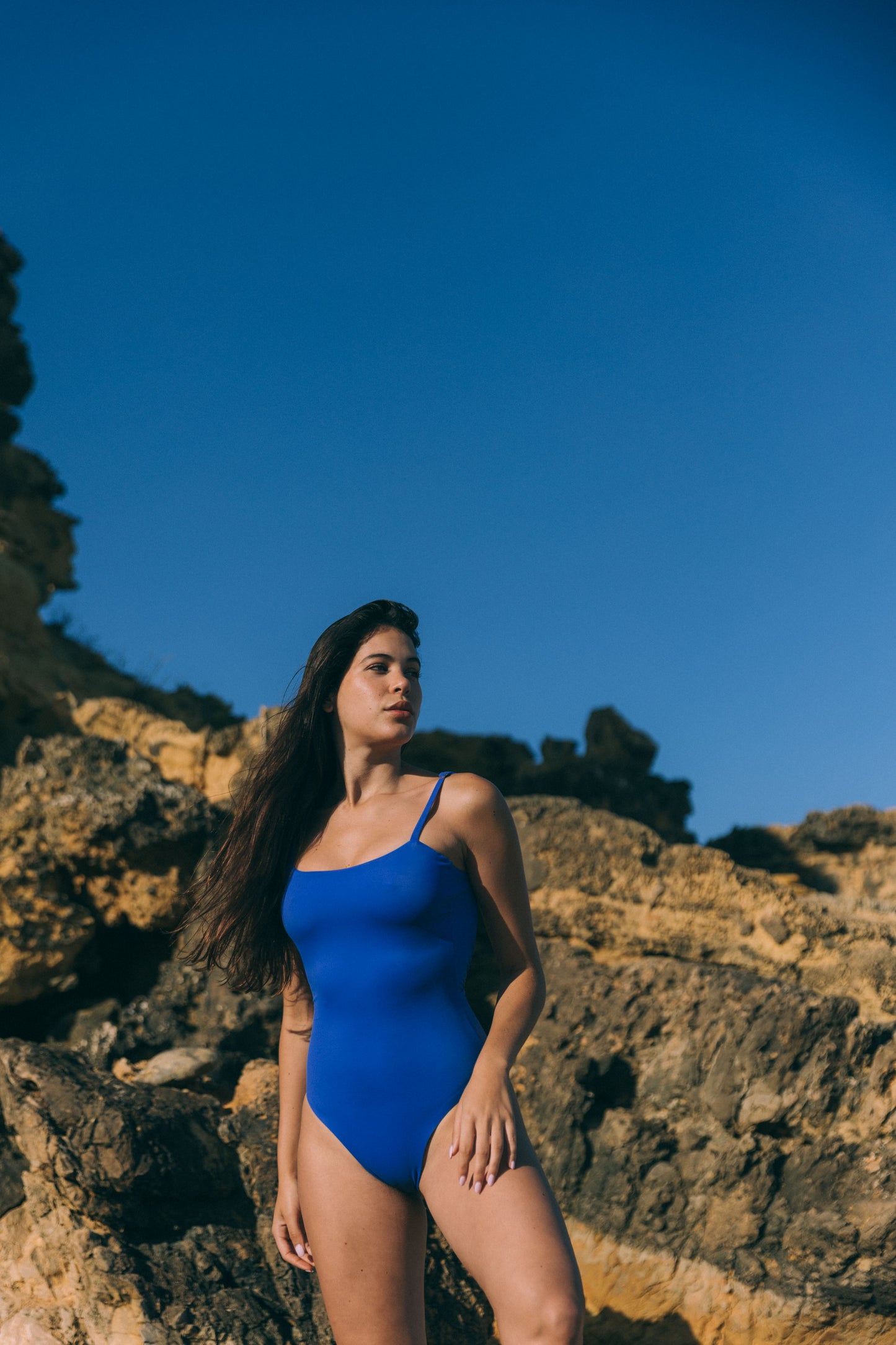 Sustainable Swimwear Swimsuit - Ella in Sea Blue