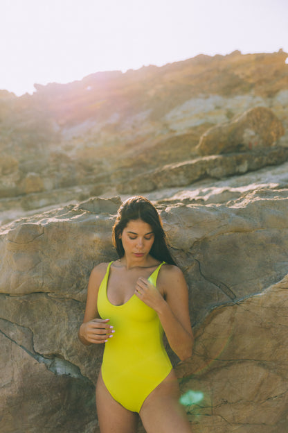 Sustainable Swimwear Swimsuit - Norah in Limonata Yellow