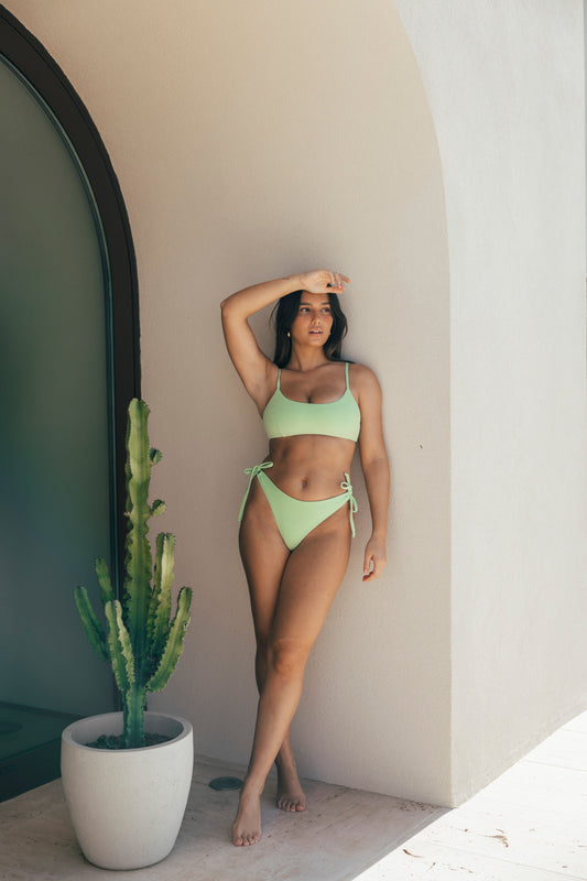 Sustainable Swimwear Top - Ivy in Pistachio Green