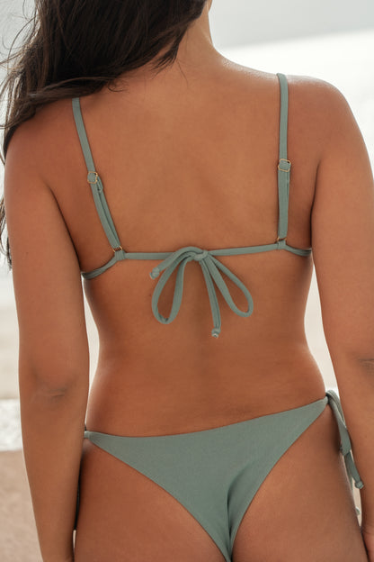 Sustainable Swimwear Top - Ruby in Mineral Blue-Green