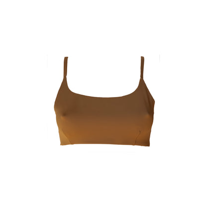 Sustainable Swimwear Top - Ivy in Golden Brown