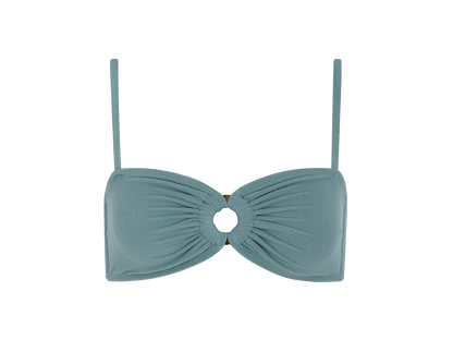 Sustainable Swimwear Top - Julia in Mineral Blue-Green