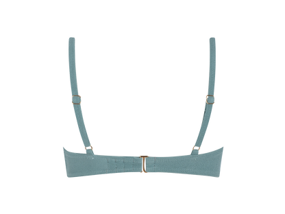 Sustainable Swimwear Top - Julia in Mineral Blue-Green