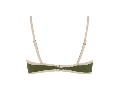 Sustainable Swimwear Top - June in Olive-Green